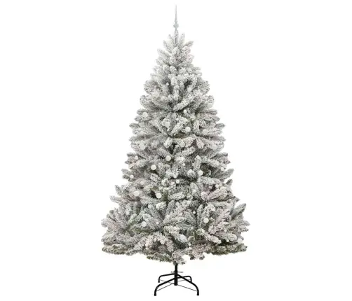 Mākslīgā Ziemassvētku Eglīte Zaļš Un Balts 300 Cm Pvc Un Metāls Vidaxl