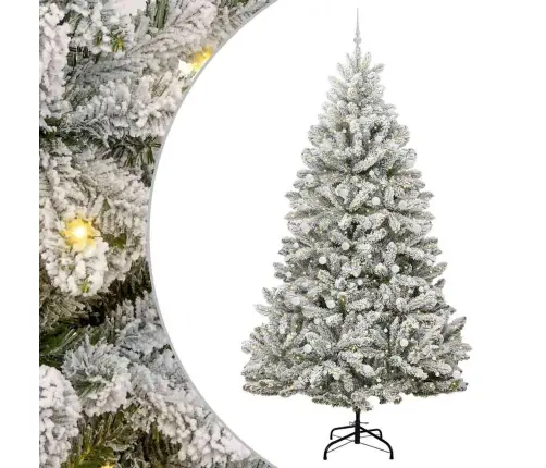 Mākslīgā Ziemassvētku Eglīte Zaļš Un Balts 300 Cm Pvc Un Metāls Vidaxl