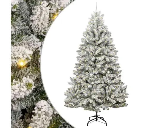 Tehisjõulupuu Roheline Ja Valge 300 Cm Pvc Ja Metall