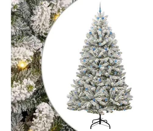 Mākslīgā Ziemassvētku Eglīte Zaļš Un Balts 300 Cm Pvc Un Metāls Vidaxl