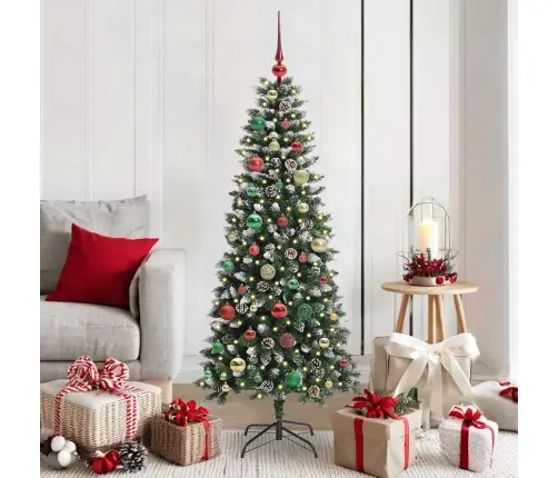 Dirbtinė Kalėdų Eglutė Žalia 150 Cm Pvc, Plastikas Ir Plienas