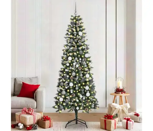 Tehisjõulupuu Roheline 86 X 86 X 210 Cm Pvc, Plastikk Ja Teras