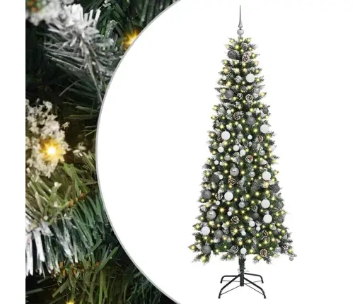 Tehisjõulupuu Roheline 86 X 86 X 210 Cm Pvc, Plastikk Ja Teras