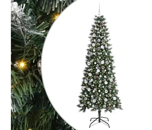 Dirbtinė Kalėdų Eglutė Žalia 210 Cm Pvc, Plastikas Ir Plienas