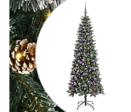 Dirbtinė Kalėdų Eglutė Žalia 210 Cm Pvc, Plastikas Ir Plienas