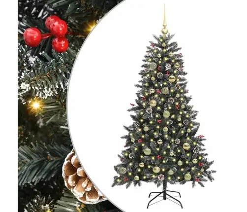 Dirbtinė Kalėdų Eglutė Su 150 Led Žalia 83.5 X 83.5 X 150 Cm