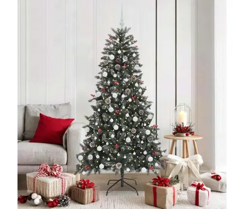 Dirbtinė Kalėdų Eglutė Žalia 180 Cm Pvc, Plastikas Ir Plienas