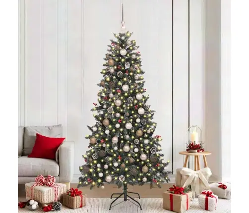 Mākslīgāziemassvētkueglīte Zaļa 114 X 114 X 210 Cm Pvc Vidaxl