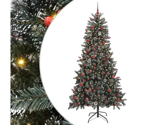 Tehisjõulupuu Roheline 210 Cm Pvc, Plastikk Ja Teras