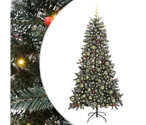 Dirbtinė Kalėdų Eglutė Su 300 Led Žalia 114 X 114 X 210 Cm