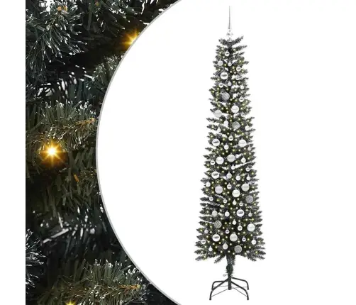 Dirbtinė Kalėdų Eglutė Žalia 210 Cm Pvc, Plastikas Ir Plienas