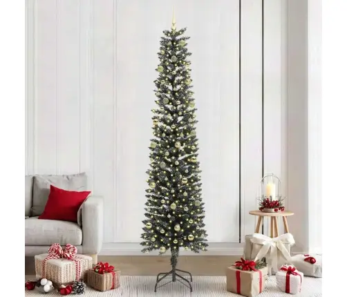 Tehisjõulupuu Roheline 58 X 58 X 240 Cm Pvc, Plastikk Ja Teras