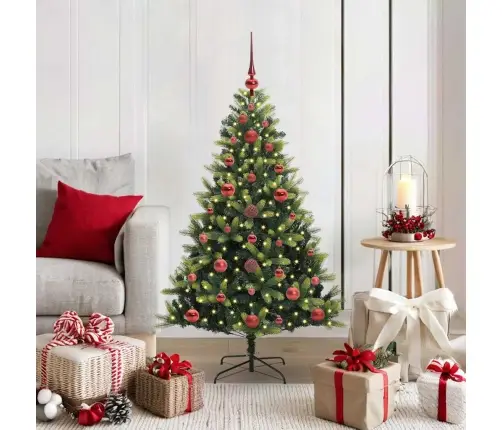 Mākslīgā Izliektā Ziemassvētku Egle Ar 150 Led Gaismām 120 Cm Vidaxl