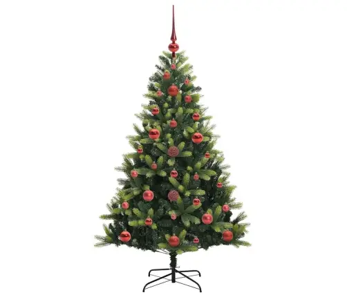 Mākslīgā Izliektā Ziemassvētku Egle Ar 150 Led Gaismām 120 Cm Vidaxl