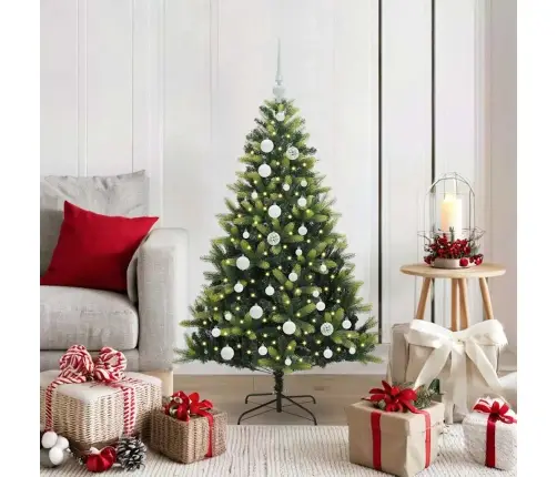 Mākslīgā Izliektā Ziemassvētku Egle Ar 150 Led Gaismām 120 Cm Vidaxl