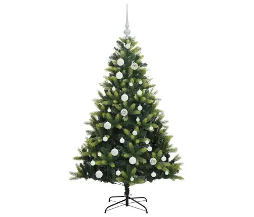 Mākslīgā Izliektā Ziemassvētku Egle Ar 150 Led Gaismām 120 Cm Vidaxl