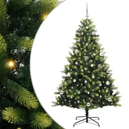 Mākslīgā Izliektā Ziemassvētku Egle Ar 150 Led Gaismām 150 Cm Vidaxl