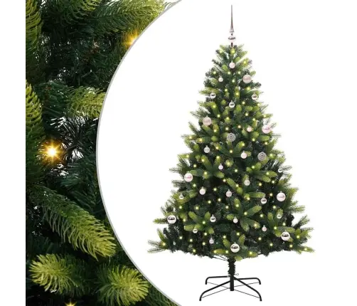 Mākslīgā Izliektā Ziemassvētku Egle Ar 150 Led Gaismām 150 Cm Vidaxl