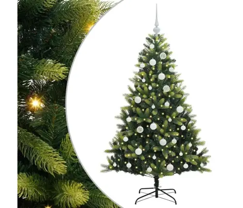 Mākslīgā Izliektā Ziemassvētku Egle Ar 150 Led Gaismām 150 Cm Vidaxl