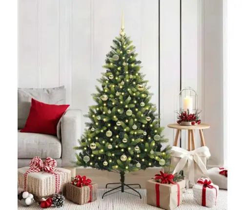 Dirbtinė Sulankstoma Kalėdų Eglutė Su 150 Led Lemputių 150 Cm Dirbtinė Sulankstoma Kalėdų Eglutė Su 150 Led Lemputių 150 Cm