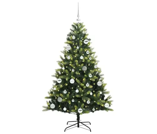 Tehis Hingedega Jõulupuu 150 Ledi Roheline 150 Cm Pvc Ja Pe