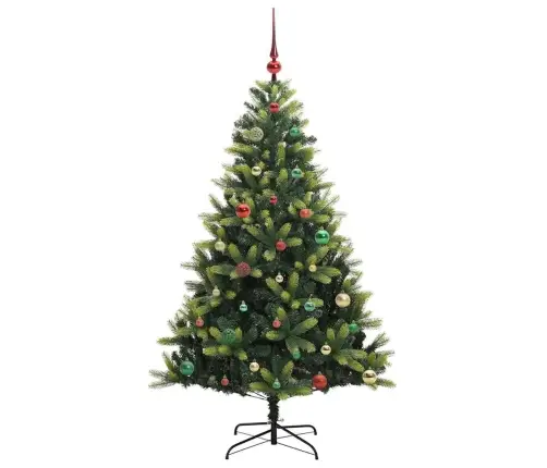 Tehis Hingedega Jõulupuu 150 Ledi Roheline 150 Cm Pvc Ja Pe