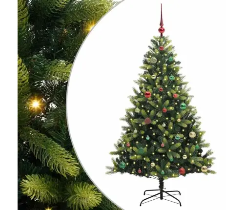 Tehis Hingedega Jõulupuu 150 Ledi Roheline 150 Cm Pvc Ja Pe