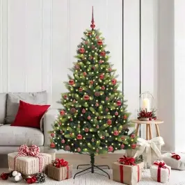 Mākslīgais Saliekamais Ziemassvētku Koks 300 Led Zaļa 180 Cm Vidaxl