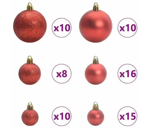 Mākslīgā Salocāmā Ziemassvētku Egle Ar 300 Led Lampiņām 180 Cm Vidaxl