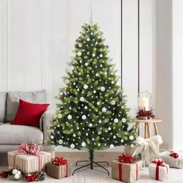 Mākslīgais Saliekamais Ziemassvētku Koks 300 Led Zaļa 180 Cm Vidaxl