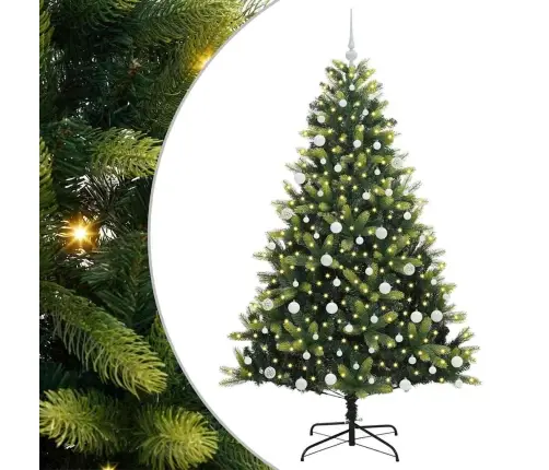 Dirbtinis Sulankstomas Kalėdų Medis Su 300 Led Žalia 180 Cm