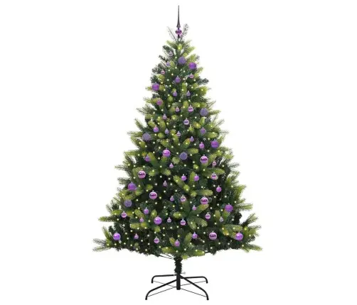 Mākslīgā Saliekamā Ziemassvētku Egle Ar 300 Led Gaismām 180 Cm Vidaxl