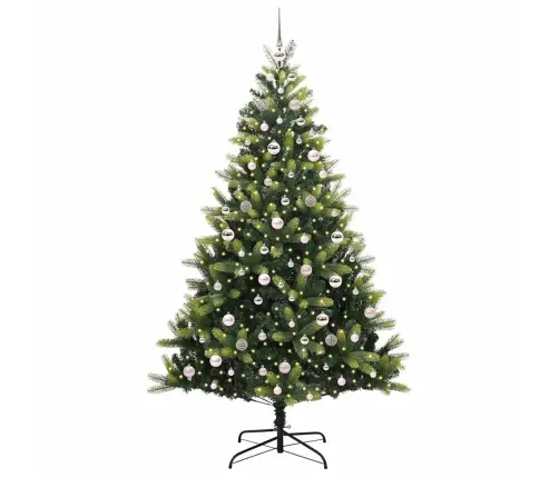 Mākslīgā Noliekamā Ziemassvētku Eglīte 300 Led Lampiņas 210 Cm Vidaxl