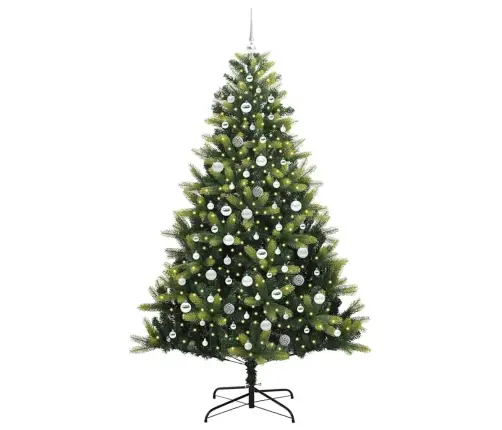 Mākslīgais Saliekamais Ziemassvētku Koks 300 Led Zaļa 210 Cm Vidaxl