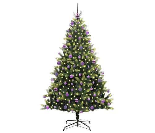 Mākslīgais Noliekamais Ziemassvētku Koks Ar 300 Led Lampiņām Vidaxl