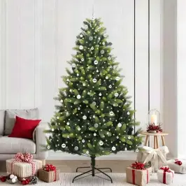 Mākslīgais Saliekamais Ziemassvētku Koks 300 Led Zaļa 240 Cm Vidaxl