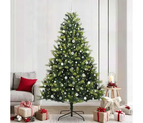 Tehis Hingedega Jõulupuu 300 Led-Iga Roheline 240 Cm Pvc Ja Pe
