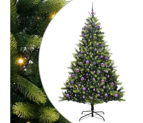 Tehis Hingedega Jõulupuu 300 Led-Iga Roheline 240 Cm Pvc Ja Pe