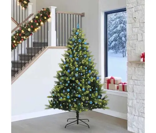 Dirbtinis Sulankstomas Kalėdų Medis Su 300 Led Žalia 240 Cm