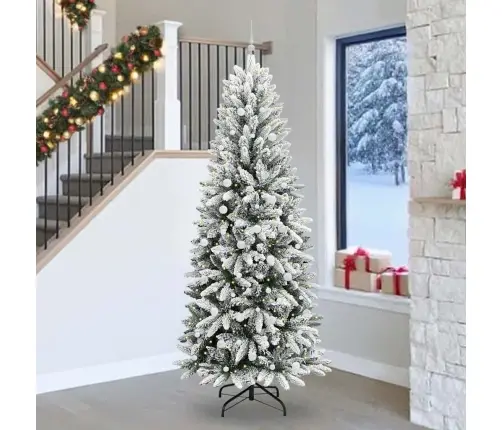 Dirbtinė Kalėdų Eglutė Su 300 Led S Stovu Balta 240 Cm