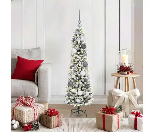 Tehisjõulupuu Koos Alusega Valge 120 Cm Pvc, Metall Ja Plastik