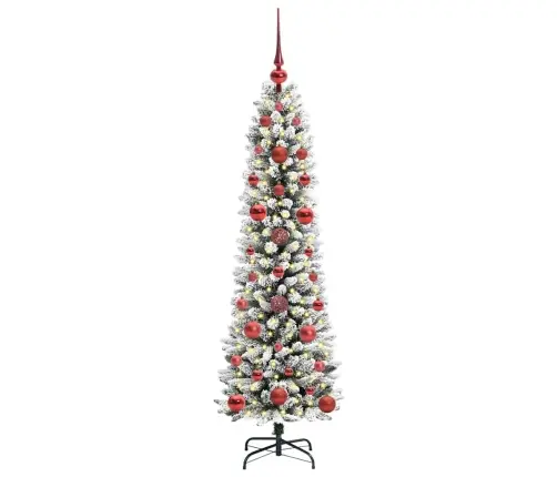 Tehisjõulupuu Roheline Ja Valge 120 Cm Pvc, Metall Ja Plastik