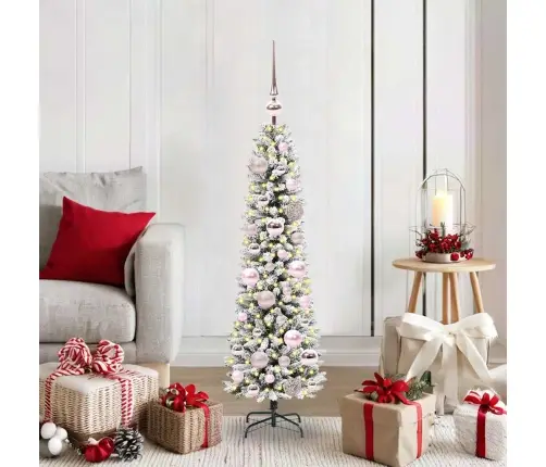 Tehisjõulupuu Koos Alusega Valge 120 Cm Pvc, Metall Ja Plastik