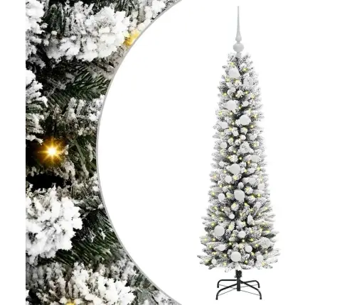 Dirbtinė Kalėdų Eglutė Su 150 Led S Stovu Žalia Ir Balta 120 Cm