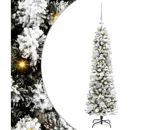 Tehisjõulupuu Roheline Ja Valge 120 Cm Pvc, Metall Ja Plastik