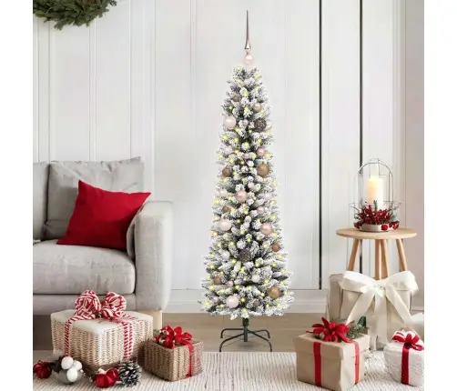 Dirbtinė Kalėdų Eglutė Balta 150 Cm Pvc Ir Metalas Ir Plastikas