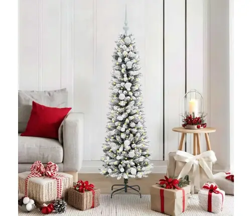 Tehisjõulupuu Roheline Ja Valge 150 Cm Pvc, Metall Ja Plastik