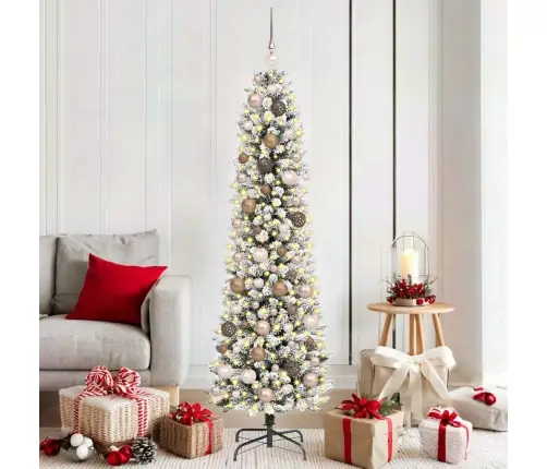 Mākslīgā Ziemassvētku Eglīte Su 300 Led Ar Statīvu Balts 180 Cm Vidaxl