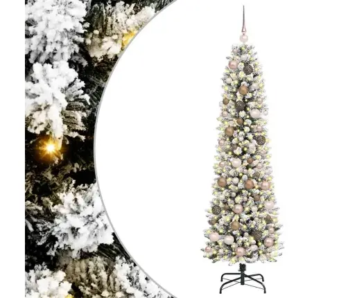 Mākslīgā Ziemassvētku Eglīte Su 300 Led Ar Statīvu Balts 180 Cm Vidaxl