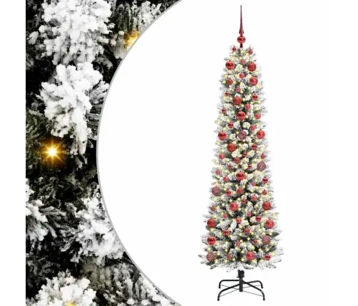 Tehisjõulupuu Roheline Ja Valge 180 Cm Pvc, Metall Ja Plastik